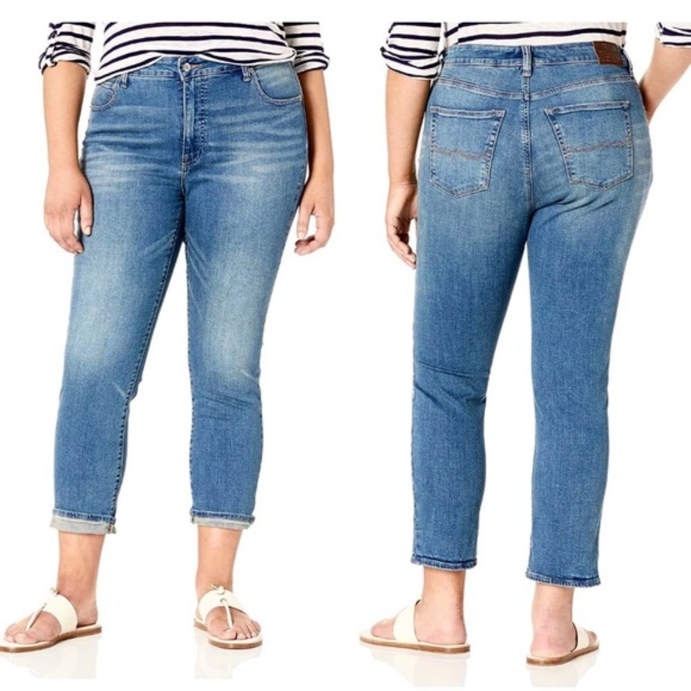 🍀LUCKY BRAND PLUS SZ 24W EMMA CROP JEAN STRETCH